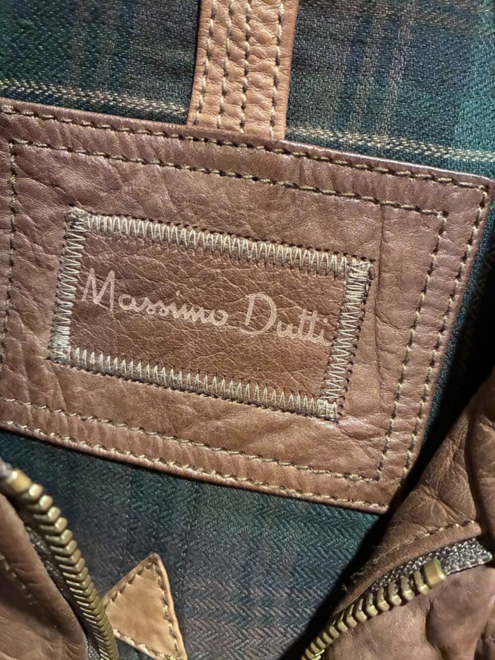 Massimo Dutti Men’s Brown Cow Leather Jacket XL (44) - Picture 3 of 4